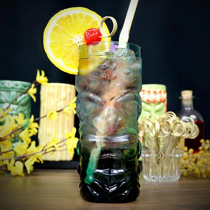BarConic® Teal Tiki Glass - 15oz - Image 2