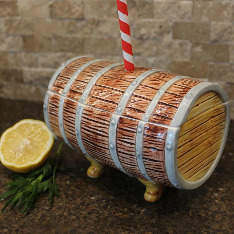 BarConic® Tiki Barrel w/ Lid - 20 ounce - Image 3