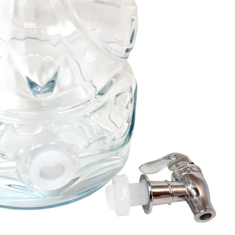 BarConic® Tiki Beverage Dispenser Glass - w/ Tap - 1.6 Gallons - Image 3