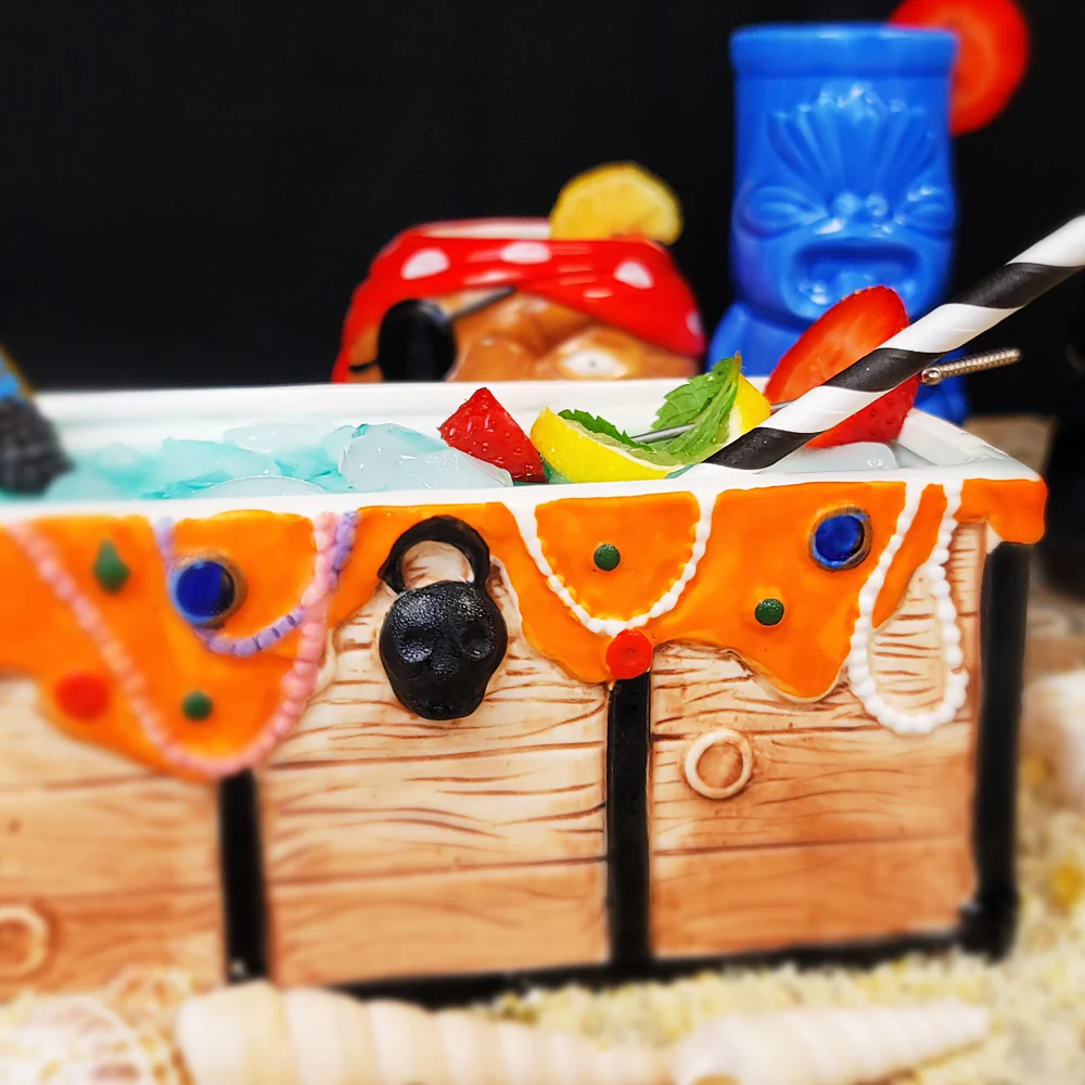 BarConic Tiki Drinkware - Treasure Chest - 26 Oz - Image 2