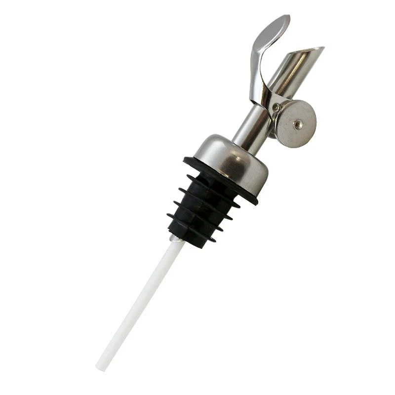 BarConic® Weighted Oil Pourer with Plastic Cork Flip Top Lid