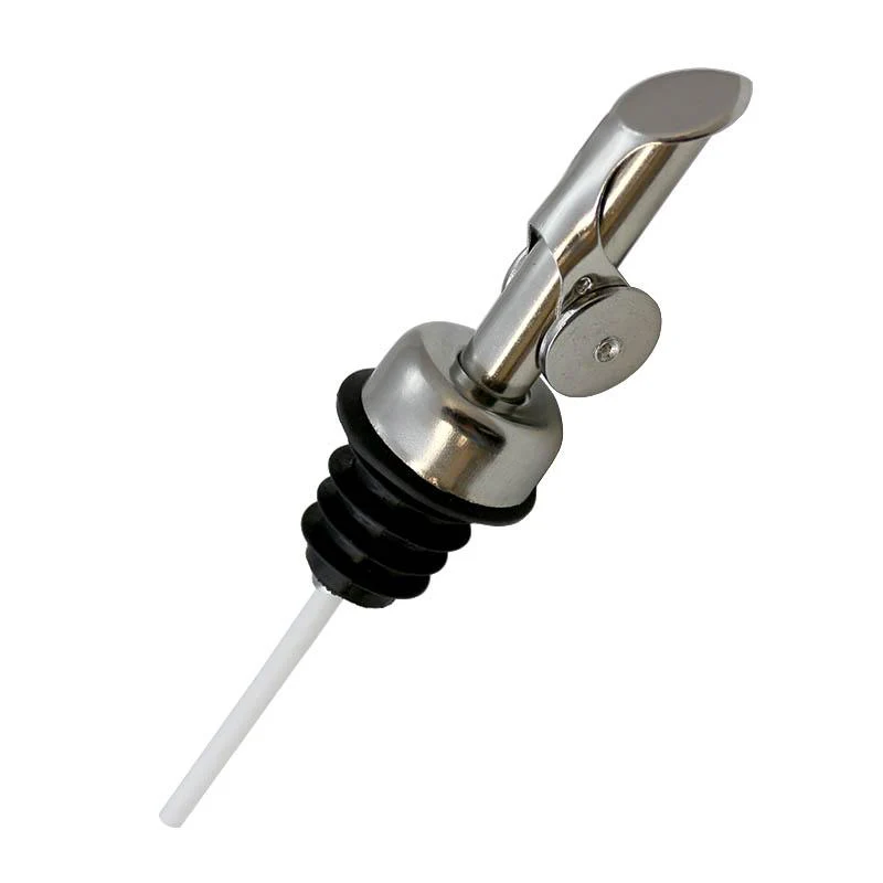 BarConic® Weighted Oil Pourer with Plastic Cork Flip Top Lid - Image 3