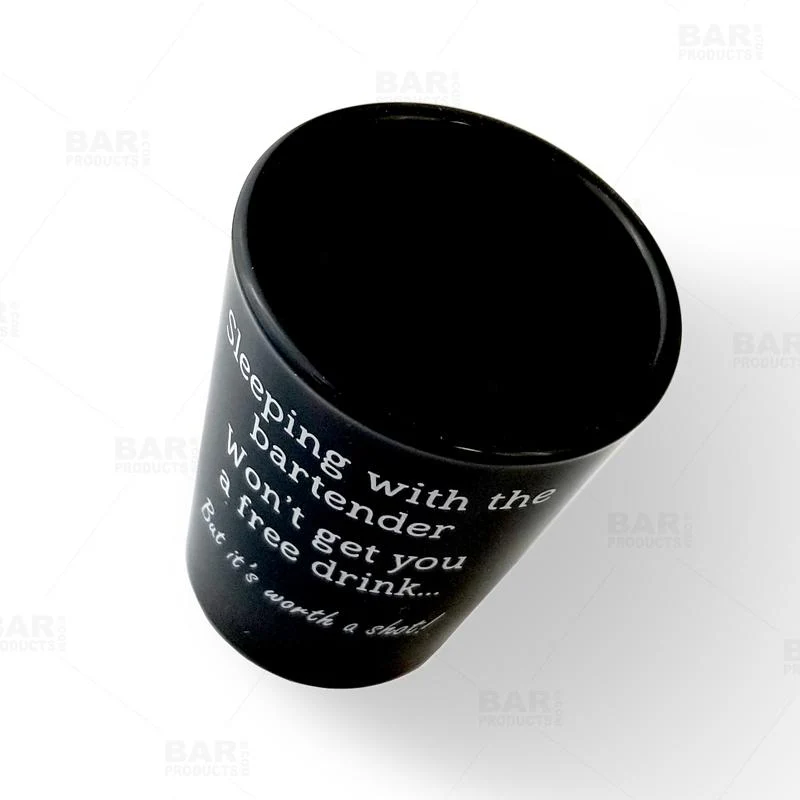 BarConic® Black Shot Glass - Worth a Shot - 1.75 Ounce - Image 4