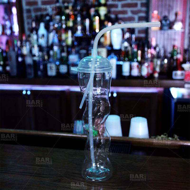 BarConic® 22oz Twisted Party Yard Cup w/lid & handle [Assorted Colors] - Image 3