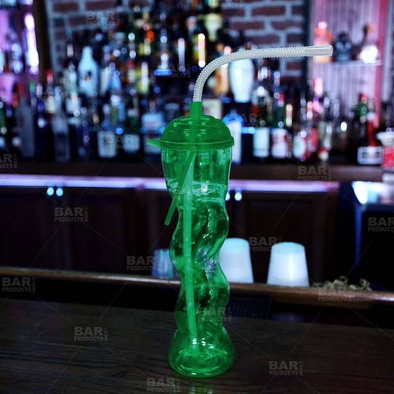 BarConic® 22oz Twisted Party Yard Cup w/lid & handle [Assorted Colors] - Image 4