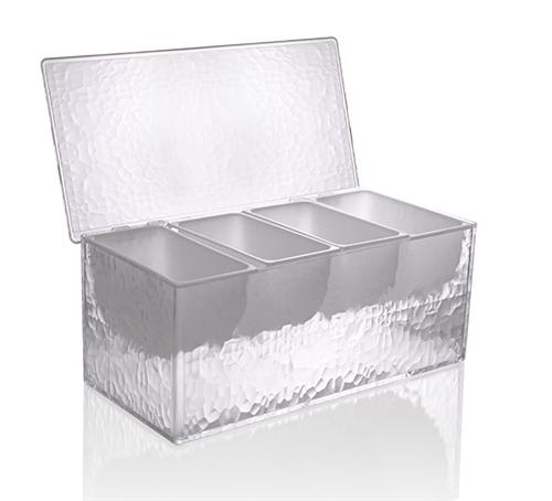 BarConic® 4-Pint Acrylic Condiment Holder w/ Ice Compartment
