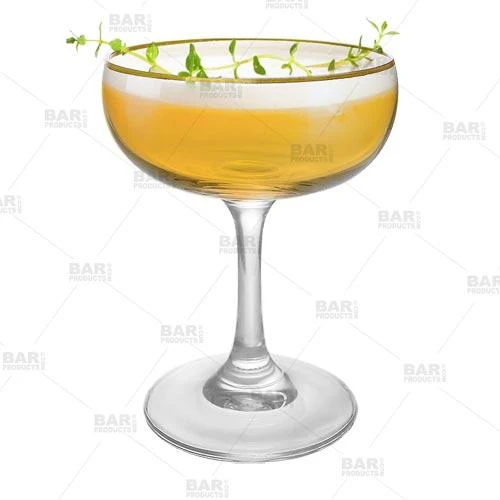 BarConic® 7 oz Gold Rimmed Coupe Cocktail Glass - Image 3
