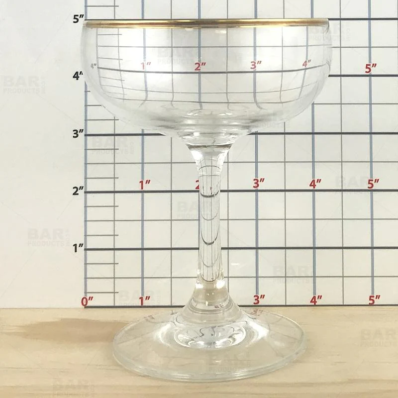 BarConic® 7 oz Gold Rimmed Coupe Cocktail Glass - Image 4