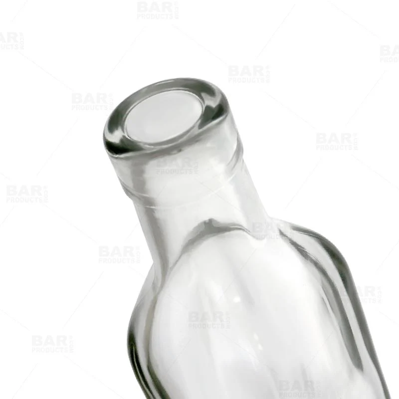 BarConic® Vintage Style Vinegar / Oil / Mixer Square Glass Bottle - 6 ounce - Image 5