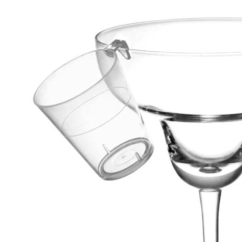 Barconic® 2oz Clear Plastic Shot Glass with Hook - Image 4