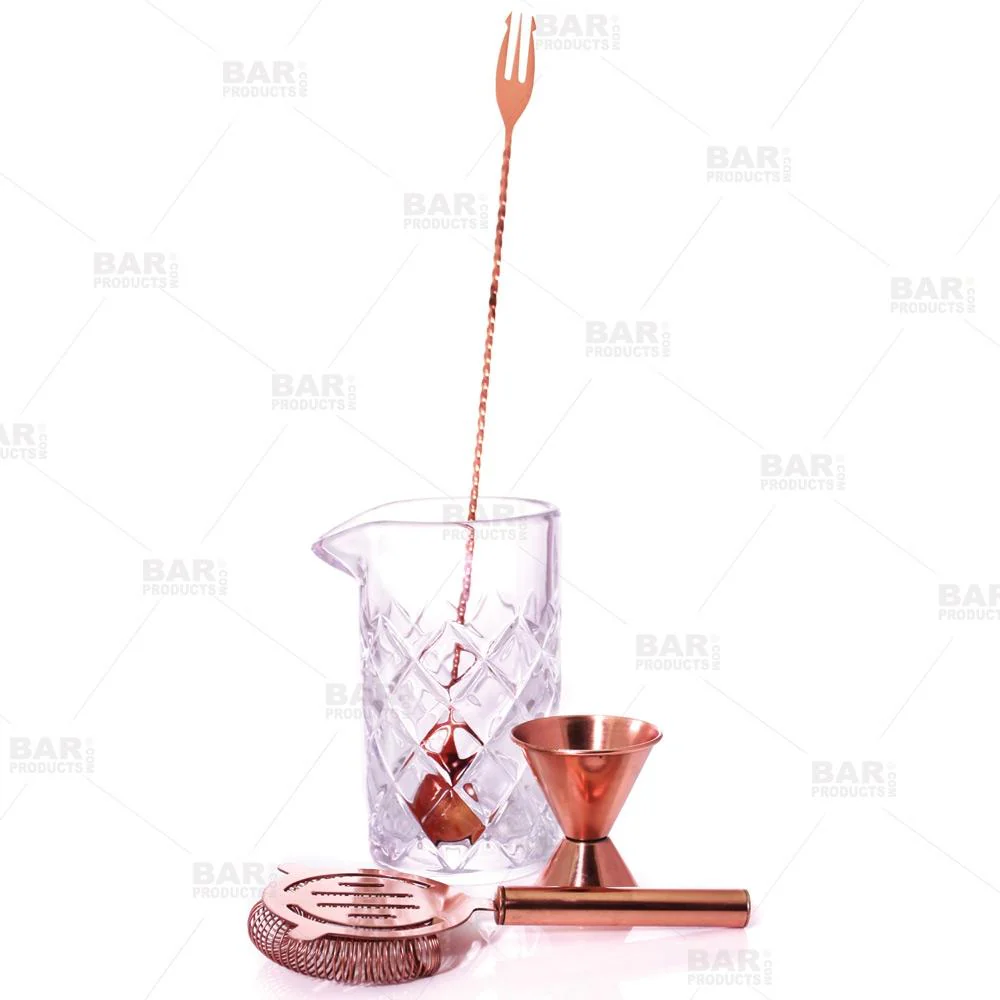 BarConic® Copper & Diamond Pattern 22 oz Mixing Set - Image 4