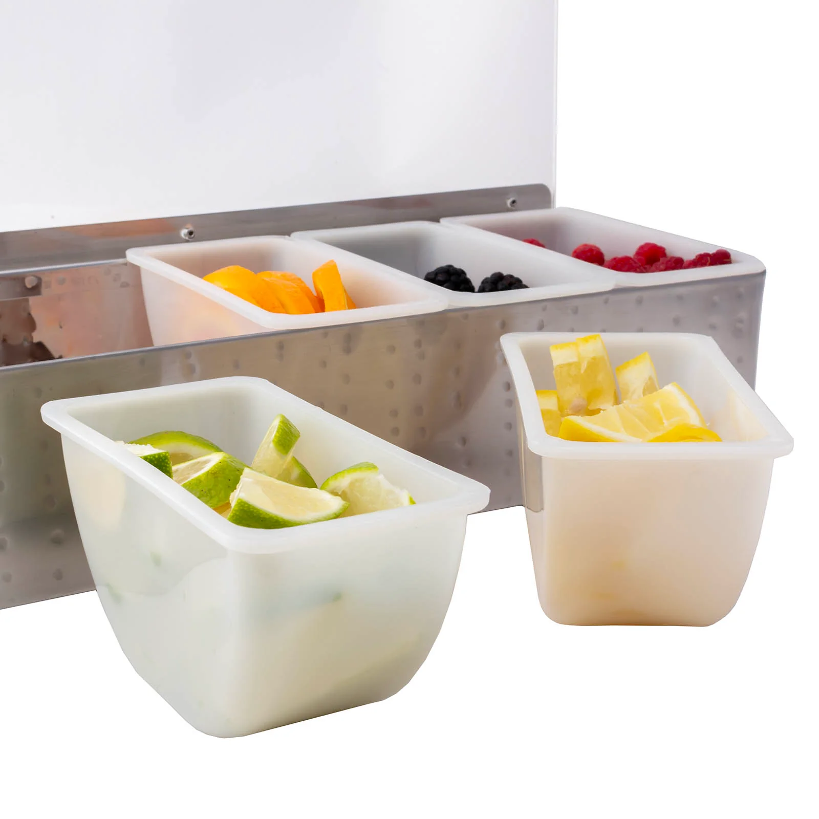 BarConic® Hammered Stainless Steel Condiment Holder - 5 Pint - Image 2