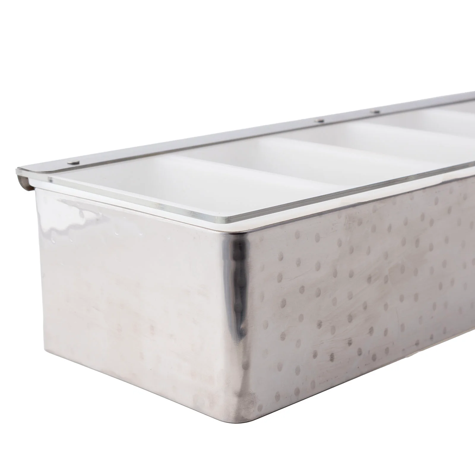 BarConic® Hammered Stainless Steel Condiment Holder - 6 Pint - Image 4