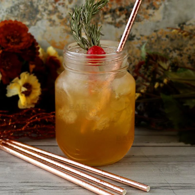 BarConic® Metallic Copper Paper Straws (Pack of 100) - Image 2