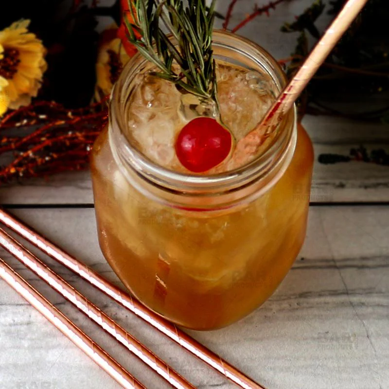 BarConic® Metallic Copper Paper Straws (Pack of 100) - Image 3