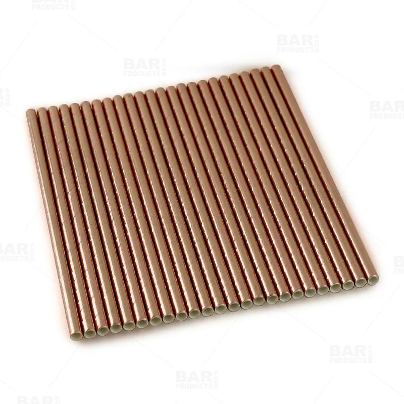 BarConic® Metallic Copper Paper Straws (Pack of 100) - Image 4