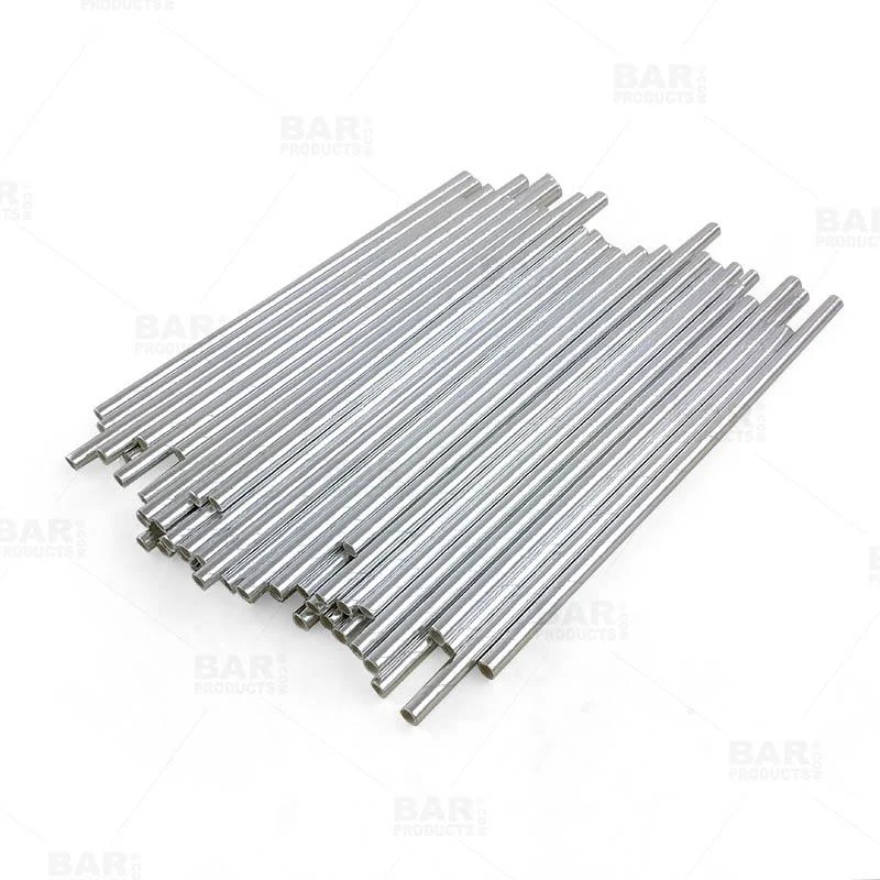 BarConic® Metallic Silver Paper Straws (Pack of 100) - Image 3