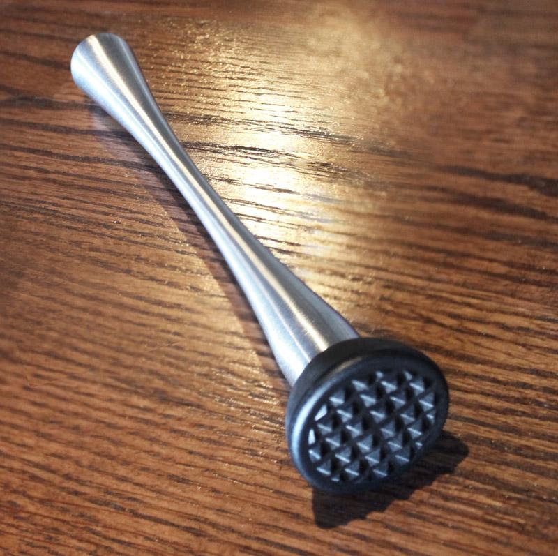 BarConic® Stainless Steel/Black Tenderizing Head Muddler - Image 3