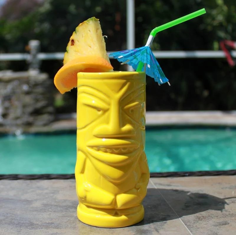 BarConic® Tiki Mug – Yellow 12 ounces - Image 2