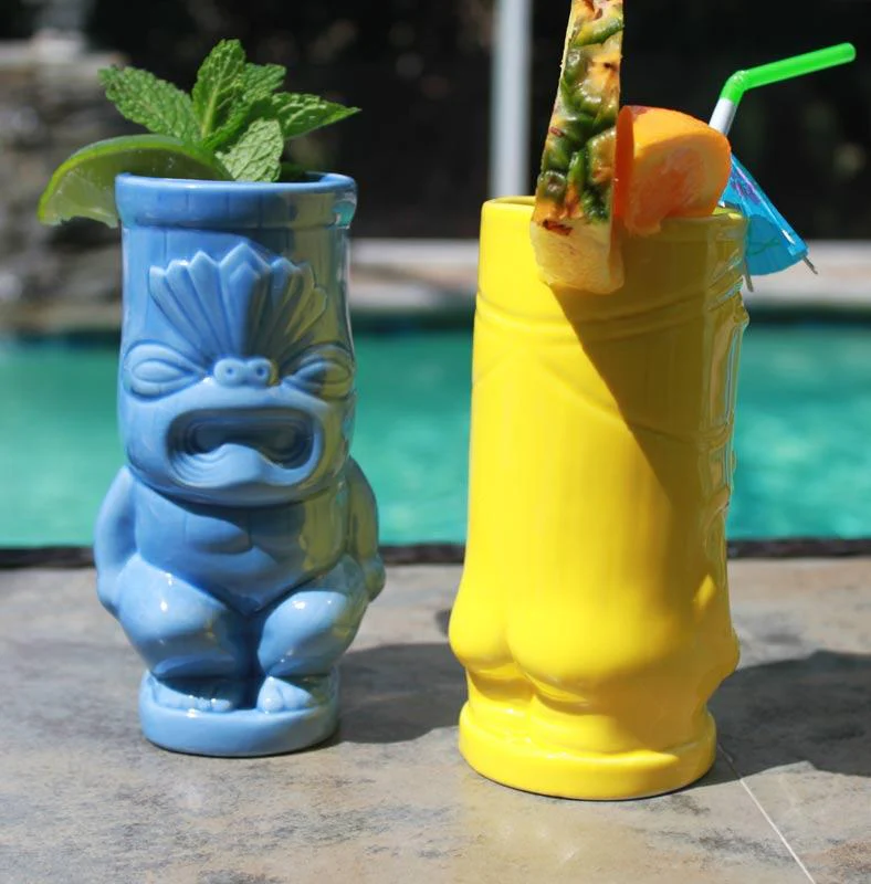 BarConic® Tiki Mug – Yellow 12 ounces - Image 4