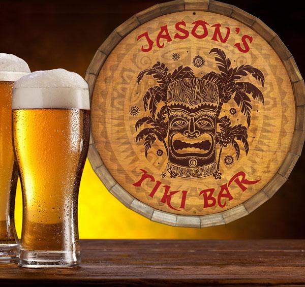 Barrel Top Tavern Sign - Tiki Bar - Image 4
