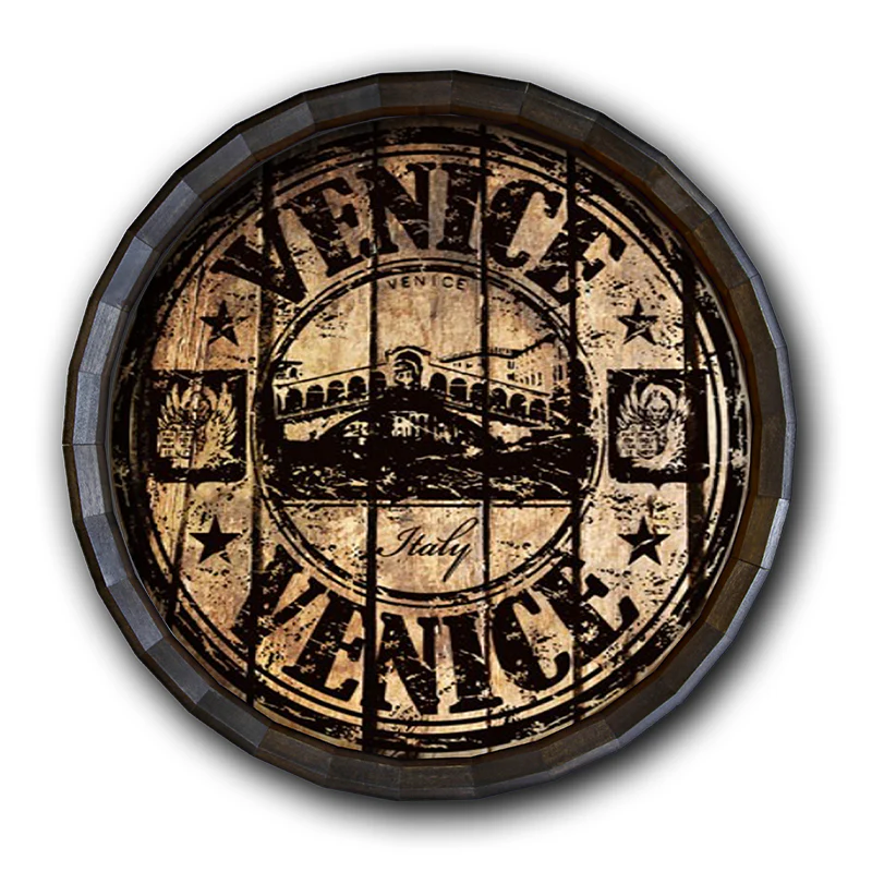 Barrel Top Tavern Sign - Venice Stamp