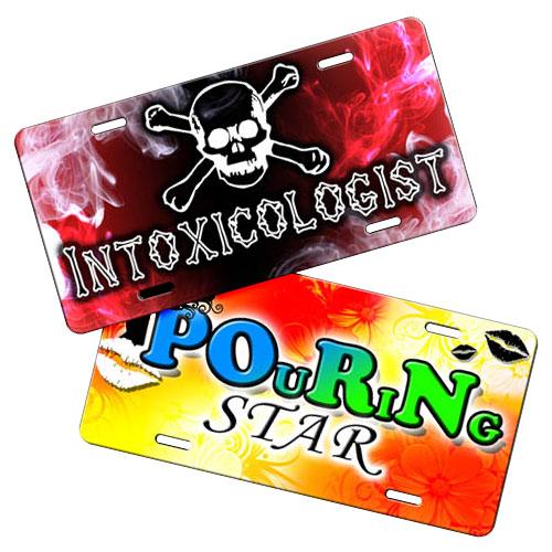 Bartender License Plates