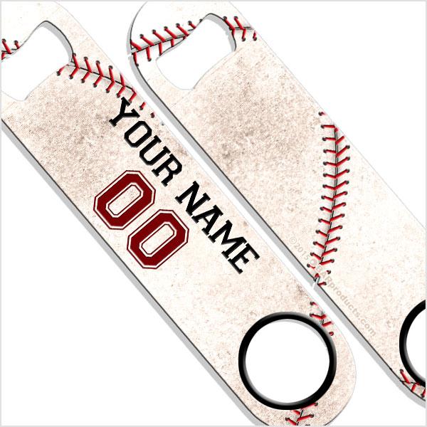 Baseball SPEED Bottle Opener - ADD YOUR NAME