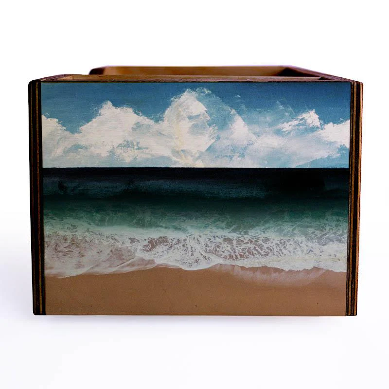 Beach Scene Wooden Bar Caddy - Image 4