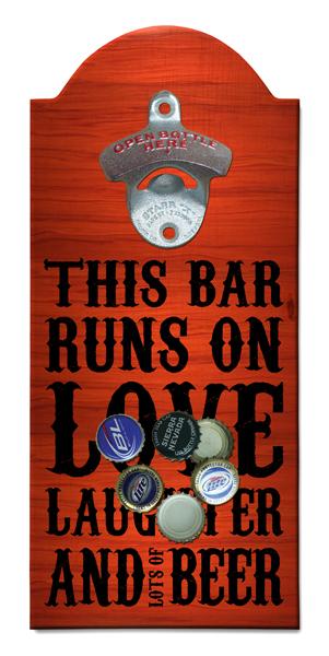 Beer Wooden Bottle Opener with Magnetic Cap Catcher - Image 2