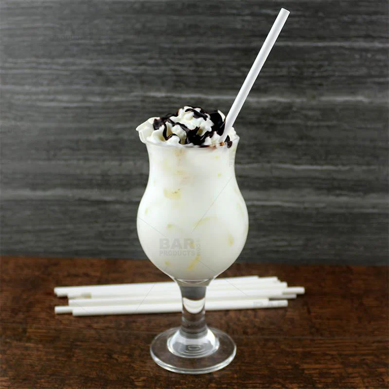 BarConic® Biodegradable White Paper Straws - 7 3/4" - 100 Pack - Image 7
