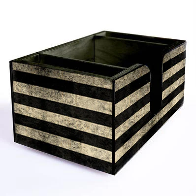 Black American Flag Wooden Bar Caddy - Image 3