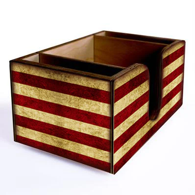 American Flag Wooden Bar Caddy - Image 3