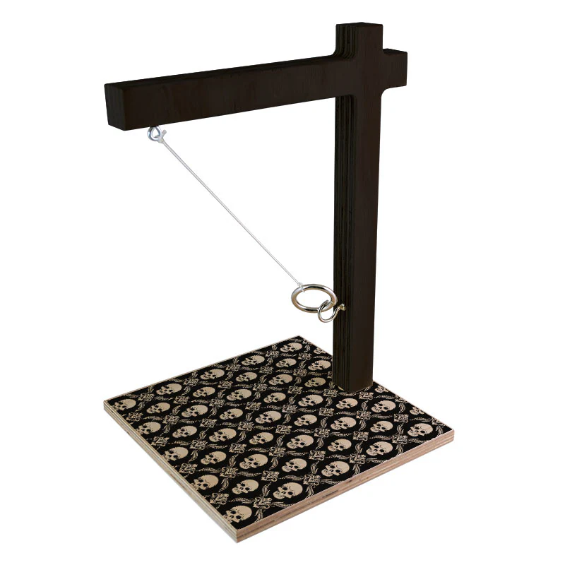 Large Tabletop Ring Toss Game - Black Skulls - Image 3