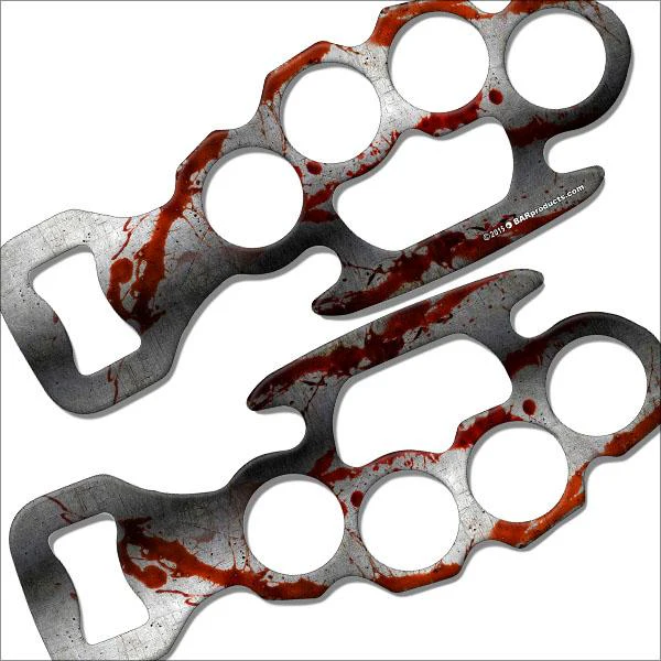 Blood Splatter Kolorcoat™ Knuckle Buster Bottle Opener