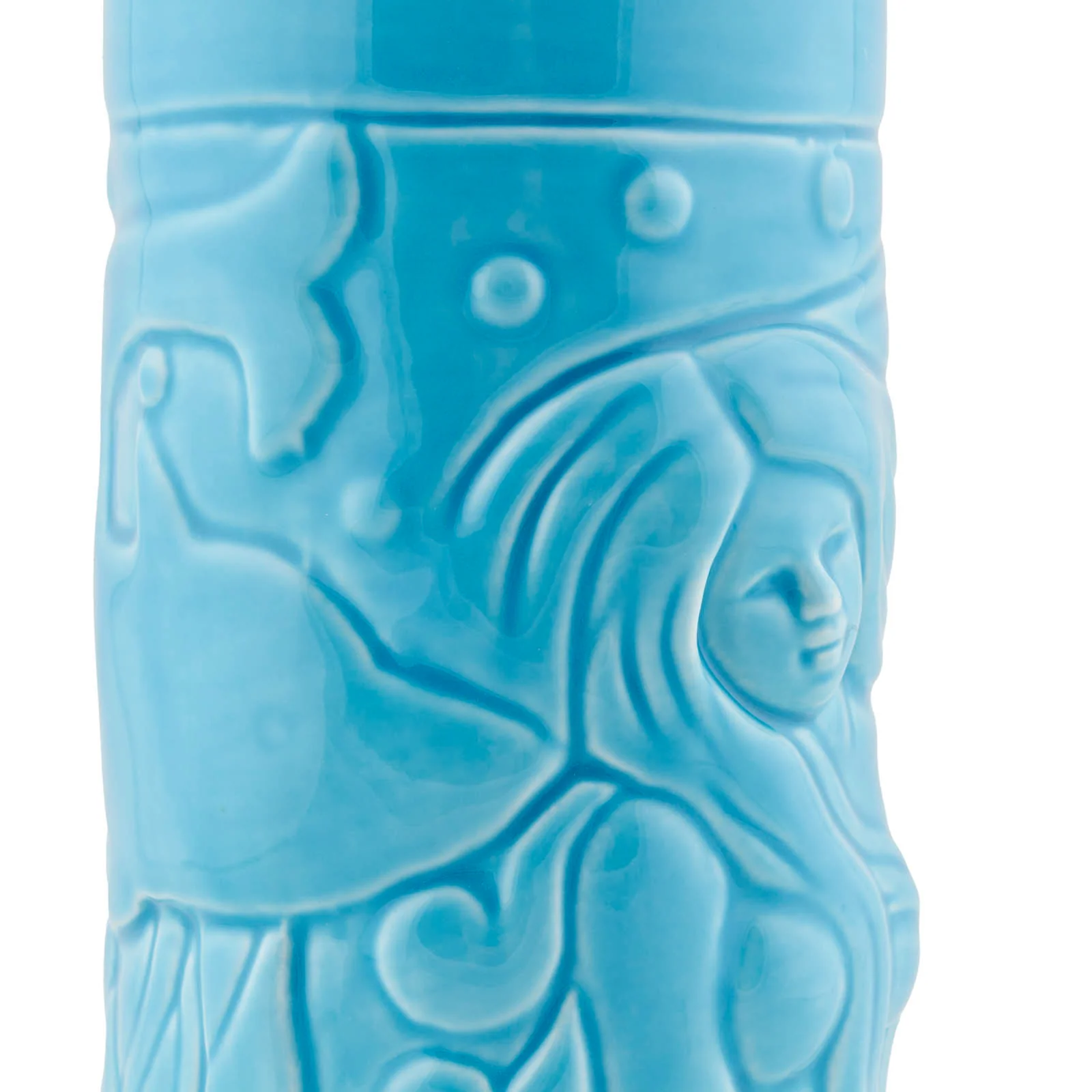 Blue Mermaid Ceramic Tiki Glass - Image 4