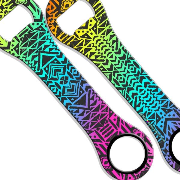 ADD YOUR NAME Dog Bone Bottle Opener - BoHo Aztec - Image 3
