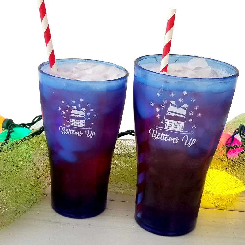 Blue Bottoms Up Plastic Cup - 2 Sizes Available - Image 4