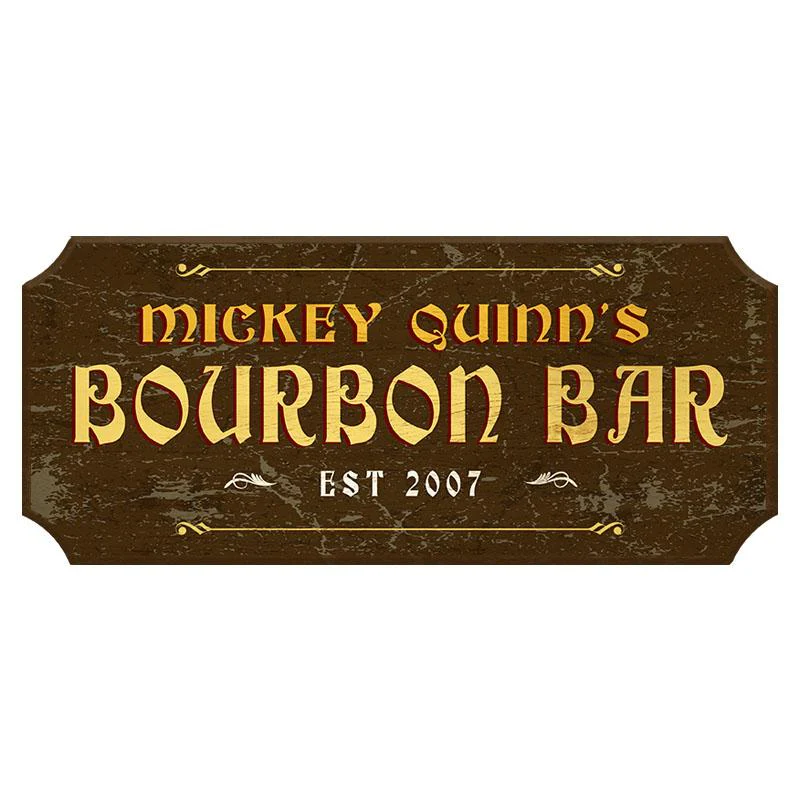 BOURBON BAR - CUSTOMIZABLE Wood Plaque Sign - Color Options - Image 3
