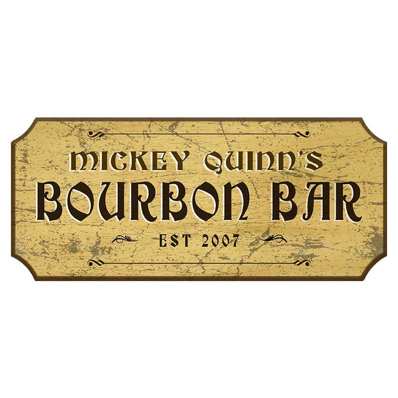 BOURBON BAR - CUSTOMIZABLE Wood Plaque Sign - Color Options - Image 4