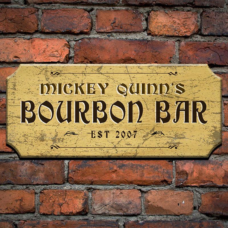 BOURBON BAR - CUSTOMIZABLE Wood Plaque Sign - Color Options - Image 5