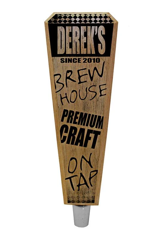 Brew House - Oak Wood Beer Tap Handles - Flared Shape - Image 4
