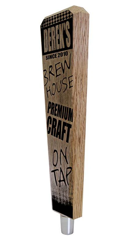 Brew House - Oak Wood Beer Tap Handles - Flared Shape - Image 5