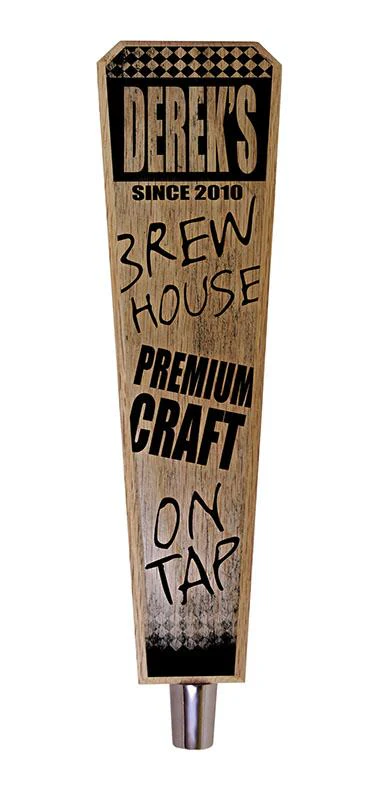 Brew House - Oak Wood Beer Tap Handles - Flared Shape - Image 6