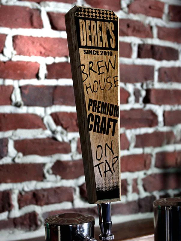 Brew House - Oak Wood Beer Tap Handles - Flared Shape - Image 7