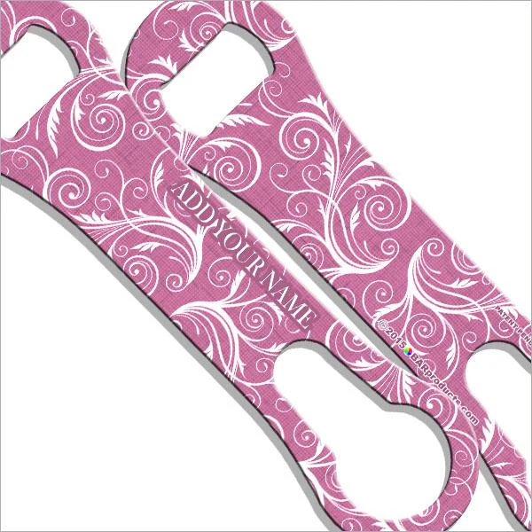 Burlap Lace V-Rod® Bottle Opener - ADD YOUR NAME - Image 2
