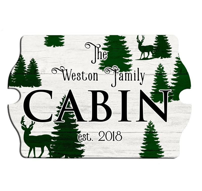 Cabin - Custom Tavern Shaped Wood Bar Sign