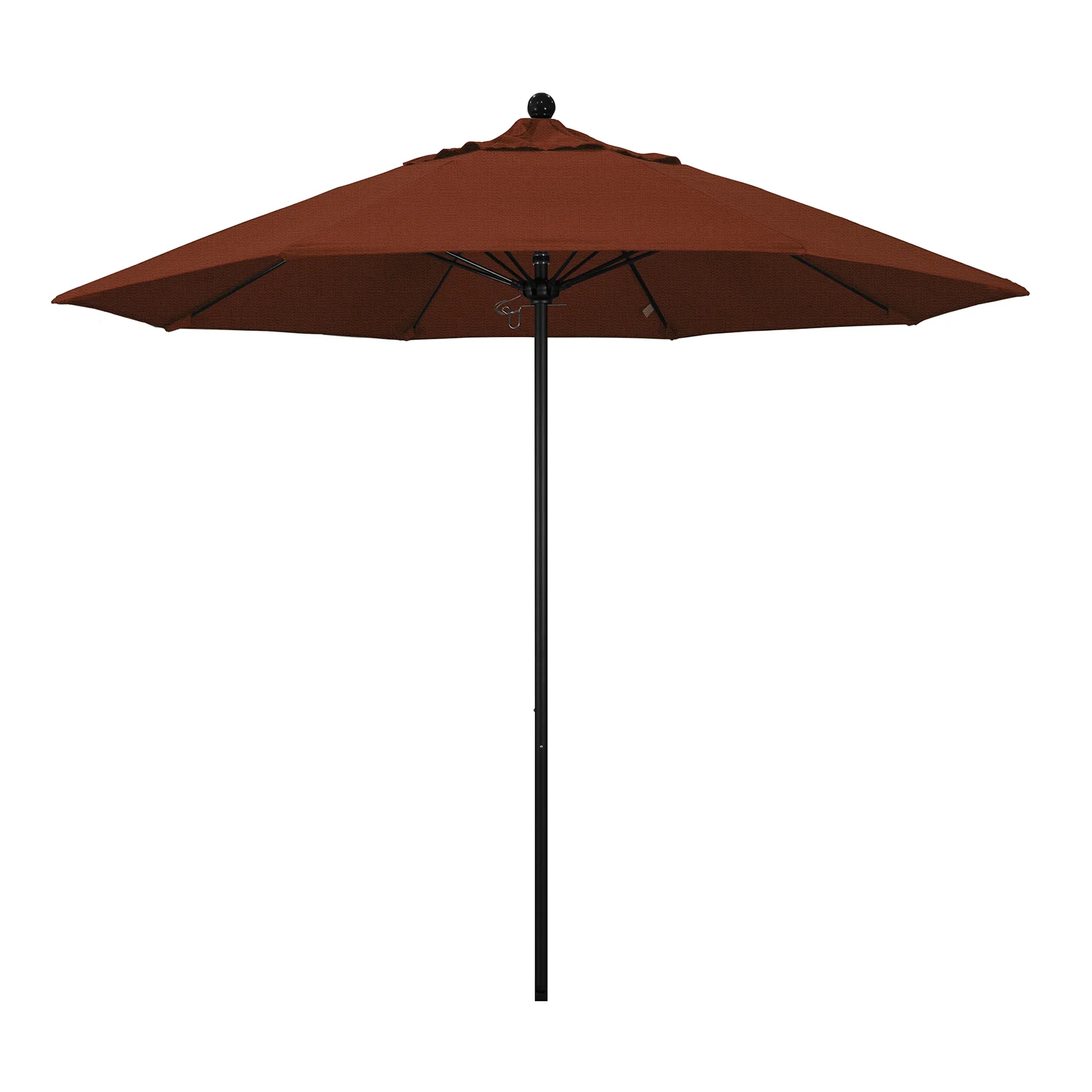 California Umbrella 9' Pole Push Lift w/ Black Aluminum Pole - Color Options