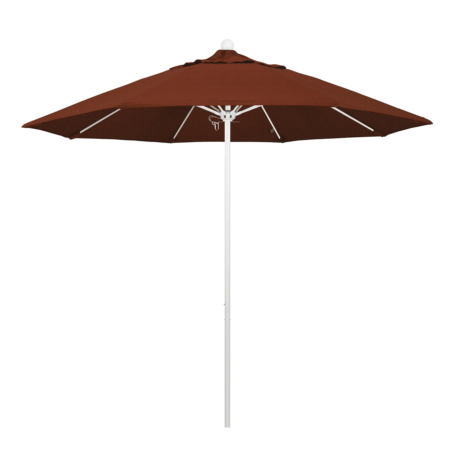 California Umbrella 9' Pole Push Lift w/ White Aluminum Pole - Color Options