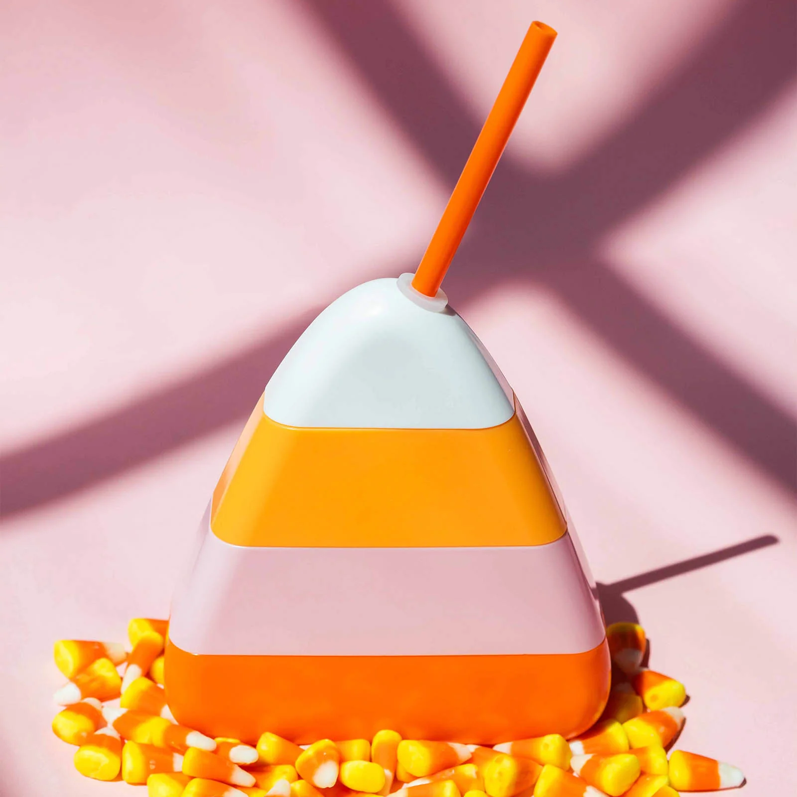 Candy Corn Cup with Lid & Straw - 14 ounce - Image 2